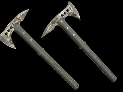 Tactical Tomahawk Axe Low-poly 3D model