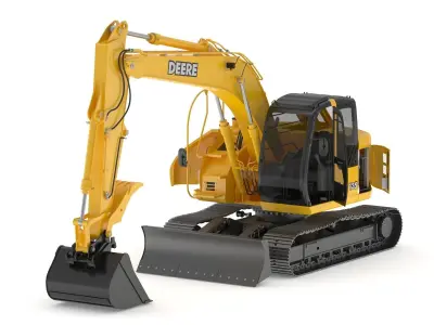 John Deere 135C Excavator 3D model