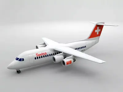 Avro RJ-100 - Swiss Air 3D model