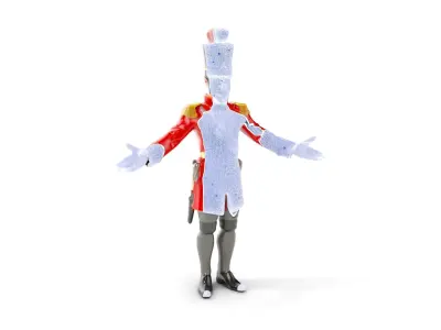 Royal Guard Character Rigged and Animated Low-poly 3D model