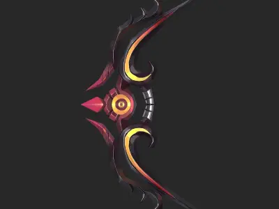 Fantasy Bow And Crossbow Collection Low-poly 3D model