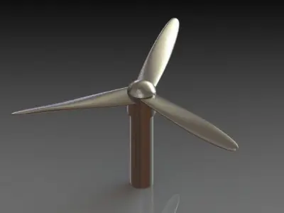 Propeller wind turbine Free 3D model