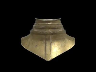 golden neck shield 3D model