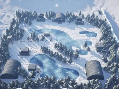 Snowy Outpost 3D model