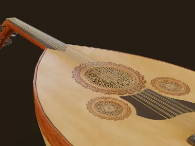 Turkish Oud Low-poly 3D model