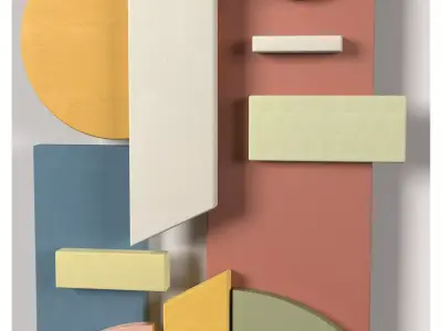 Wall Colored shapes Decoration - 35x60 - Collection - Part 8 3D model
