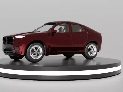 Voiture realiste low-poly 3D model