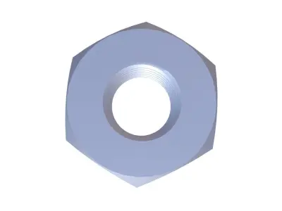 Nut Bolt Low-poly 3D model