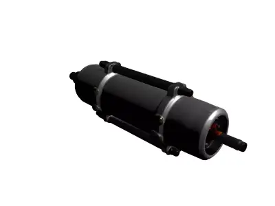 HighDetail Industrial Electric Motor Low-poly 3D model