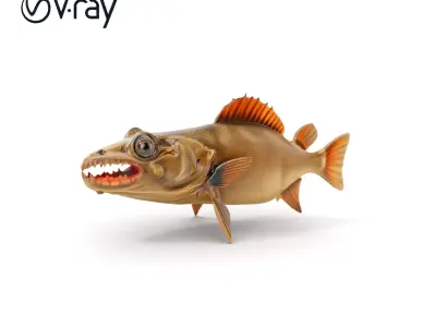 Prehistoric Fish Creature Model Pack Low-poly 3D model