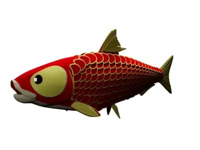 carp fish 3D model