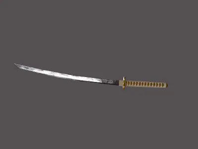 Katana Zenitsu Low-poly 3D model