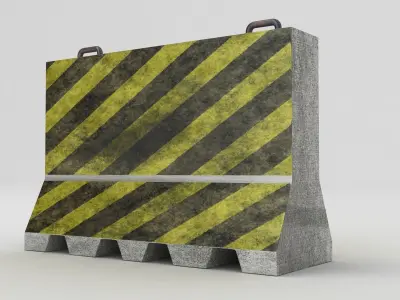 Concrete Barrier 3D model purchase