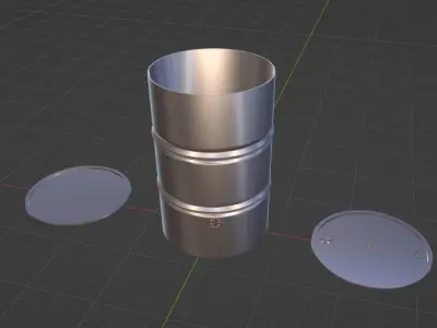 Metal Drum Barrel 1-35 scale Free 3D print model
