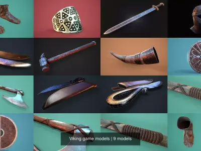 Viking game models 3D Model Pack