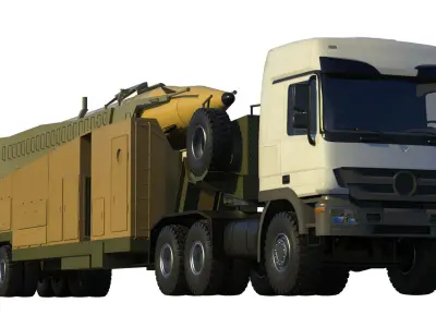 Iranian ballistic missile Emad 3D model