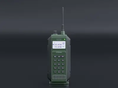 Millitary Dual Band Radio Low-poly 3D model