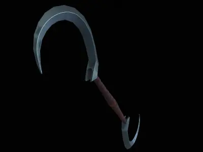 scythe  game ready assets Low-poly 3D model