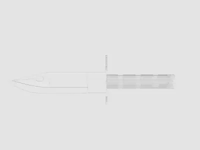 Low Poly M9 Bayonet knife Low-poly 3D model