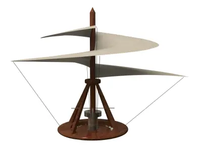 Leonardo da Vinci helicopter 3D model