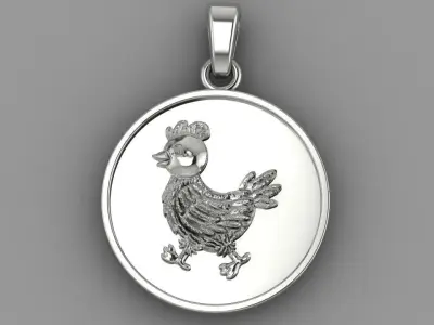 pendant a chick Free 3D print model