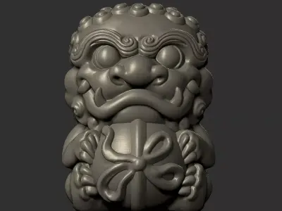 baby guardian lion 3D print model