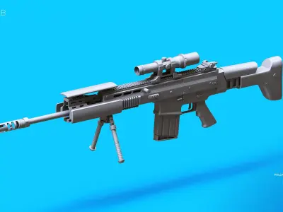 FN SCAR Rifle 3D model