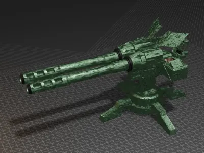 Alien Shooter Turret Replica Low-poly 3D model