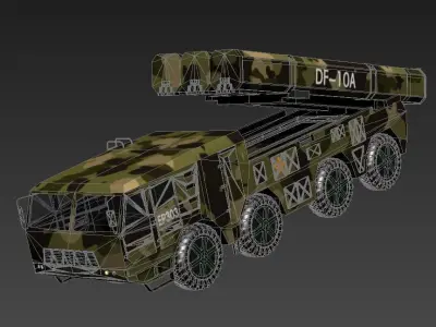 Chinese Second Artillery Long Sword Cruise Dongfeng missile 3D model