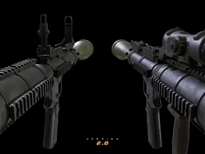 SBG Rocket Launcher Low-poly 3D model