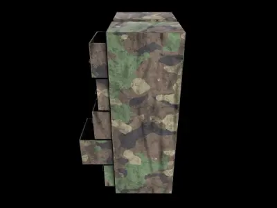 Cabinet V1 - 002 Low-poly 3D model