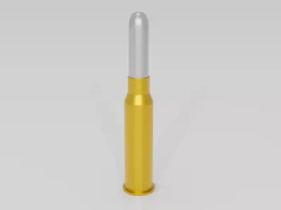8x50mmR Mannlicher Free low-poly 3D model