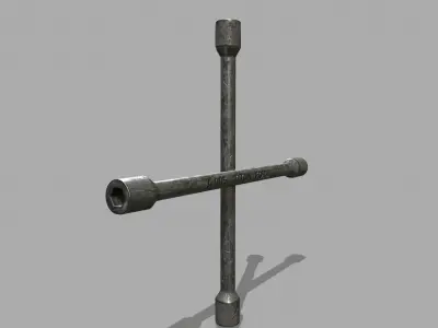  Lug Wrench Low-poly 3D model purchase