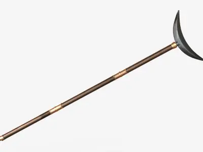 Japanese Spear Yauki Nari Yari 4 colors 3D model