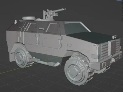 Armoured fighting vehicle DINGO EMU 3D print model