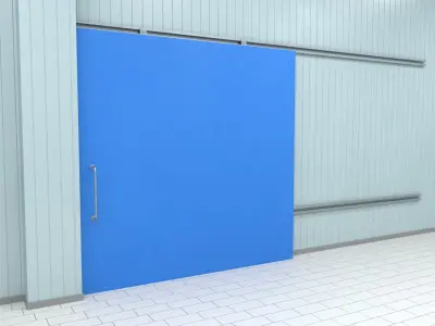  Cold Storage Room Blue Walls and Door 