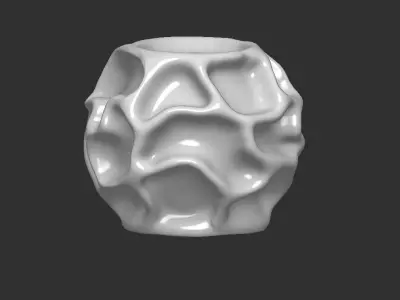 planter vases carved geometric 3D print model