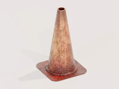 Bloody Traffic Cone Pack Low-poly 3D model