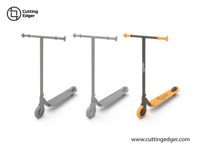 Modern Lightweight-Stunt-Scooter Low-poly 3D model