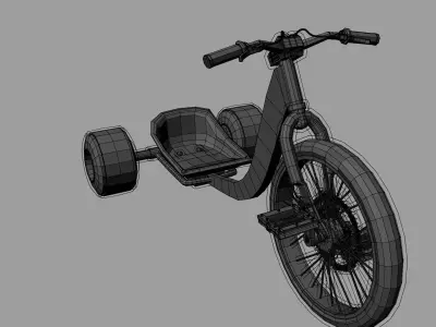 Trike Bicycle  Low-poly 3D model