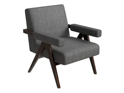 Scandinavian Accent Chair Low-poly 3D model