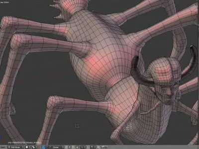 Insectoid Creature BASE MESH Free 3D model