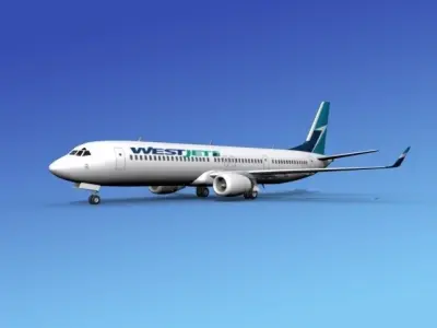 Boeing 737-900ER West Jet 3D model