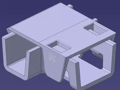 Parametric T Part for floodlights and other products  3D model