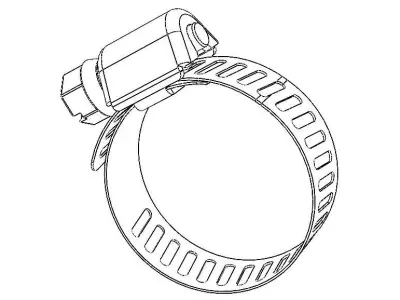 Hose Clamps 1 In 3D model