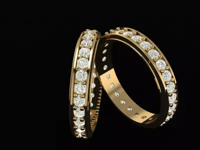 infinity ring set 3D model