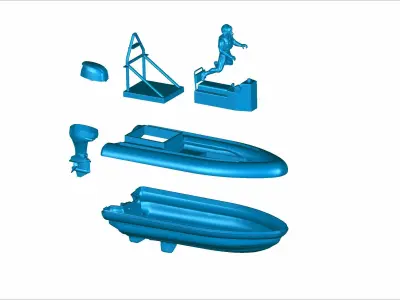 Lifeboat dinghy Hermann Marwede 3D print model