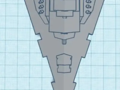 star destroyer keychain 3D print model