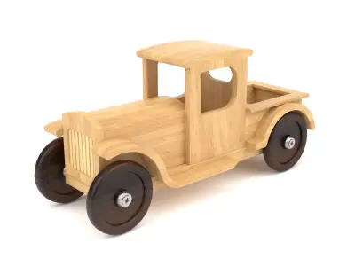 Wooden toy car 38 3D model