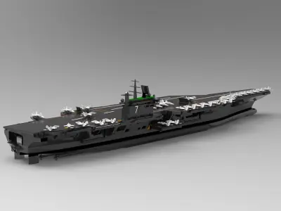 Aircraft carrier 3D model get